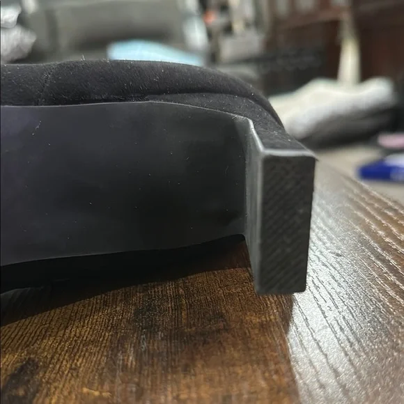 Elegant Black Suede Ankle Boots JustFab - Lilliana Heeled Bootie EUC - Picture 10 of 10